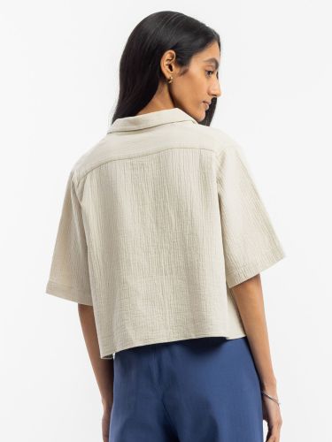 glore Rotholz Cropped Bowling Shirt Fabrikverkauf