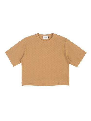glore ROTHOLZ Cropped Tonal Check T-Shirt Kostenloser Versand