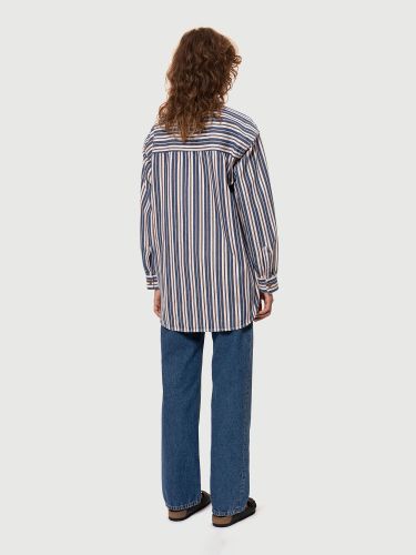 glore Nudie Jeans Mina Denim Shirt Stripe Exklusive Angebote