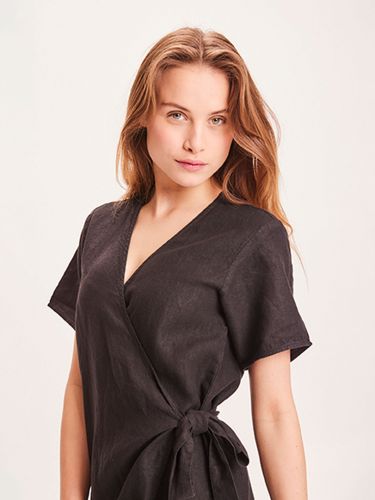 glore Knowledge Cotton Apparel ORCHID linen wrap dress Valentinstagsangebot