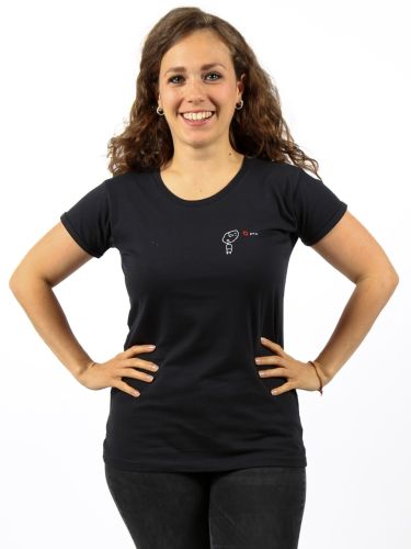 glore Kipepeo Clothing Damen T-Shirt Love You Schwarz Auslauf