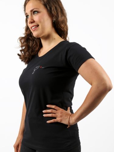 glore Kipepeo Clothing Damen T-Shirt Love You Schwarz Auslauf