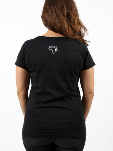 glore Kipepeo Clothing Damen T-Shirt Love You Schwarz Auslauf