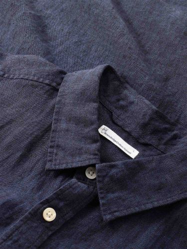 glore Knowledge Cotton Apparel Regular Linen Short Sleeve Shirt Super Rabatt