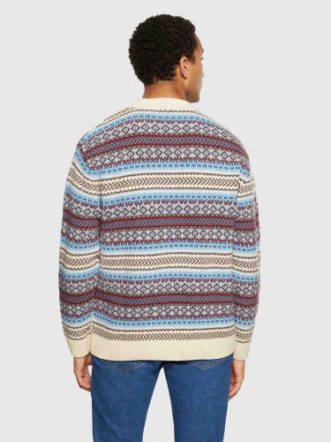 glore Knowledge Cotton Apparel Knitted Fair Isle Crew Neck Fabrik Onlineshop