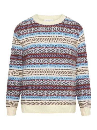 glore Knowledge Cotton Apparel Knitted Fair Isle Crew Neck Fabrik Onlineshop