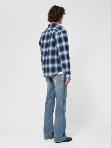 glore Nudie Jeans Glenn Padded Shadow Check Shirt Rabatt