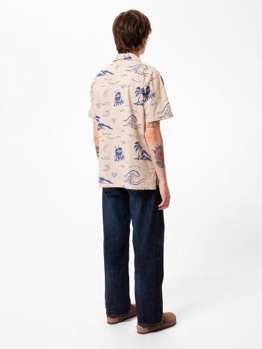 glore Nudie Jeans Arvid Waves Hawaii Shirt Online Outlet