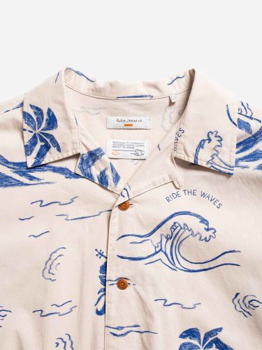 glore Nudie Jeans Arvid Waves Hawaii Shirt Online Outlet