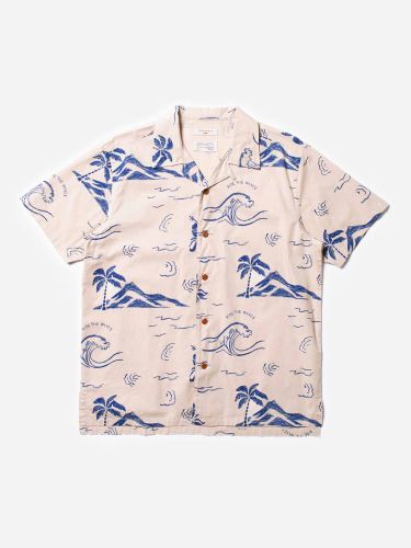 glore Nudie Jeans Arvid Waves Hawaii Shirt Online Outlet