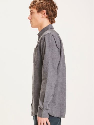 glore Knowledge Cotton Apparel ELDER Regular Fit Melange Flannel Shirt Muttertagsangebot