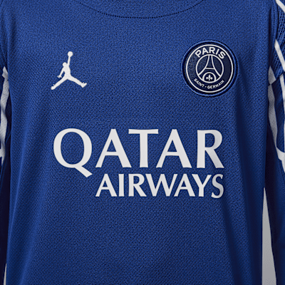 Paris Saint-Germain 2024/25 Stadium FourthJordan langärmliges Replika-Fußballtrikot mit Dri-FIT-Technologie (ältere Kinder) Räumungsverkauf