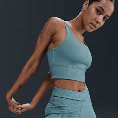 Nike Zenvy RibGepolsterter Longline-Sport-BH mit leichtem Halt Muttertagsangebot
