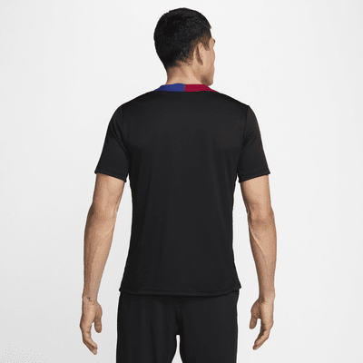 FC Barcelona StrikeNike Dri-FIT Kurzarm-Fußballoberteil aus Strickmaterial (Herren) im Angebot