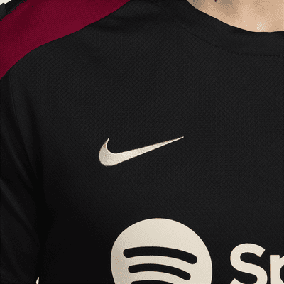 FC Barcelona StrikeNike Dri-FIT Kurzarm-Fußballoberteil aus Strickmaterial (Herren) im Angebot