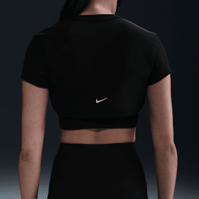 Nike Sportswear Chill KnitEnges kurz geschnittenes Mini-Rib 2-in-1-Oberteil (Damen) Tägliche Deals