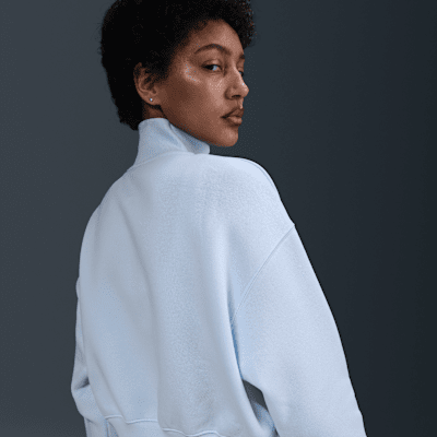 Nike Sportswear Phoenix FleeceKurz-Sweatshirt mit Halbreißverschluss für Damen 50% Rabatt mit kostenlosem Versand