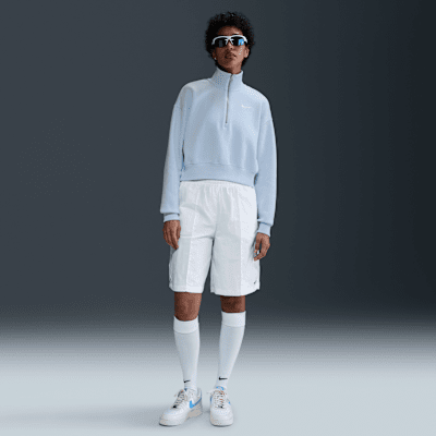 Nike Sportswear Phoenix FleeceKurz-Sweatshirt mit Halbreißverschluss für Damen 50% Rabatt mit kostenlosem Versand