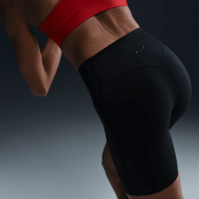 Nike UniversaBike-Shorts mit mittlerem Halt hohem Bund und Taschen für Damen (ca. 20 cm) Weihnachtsangebot