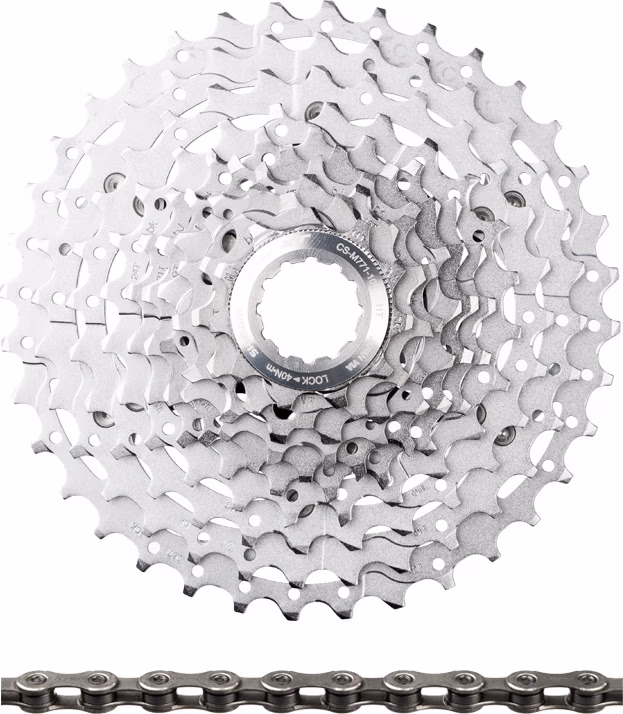 Shimano XT Kassette CS-M771-10 + Kette CN-HG95 10-fach Verschleißset Tägliche Deals